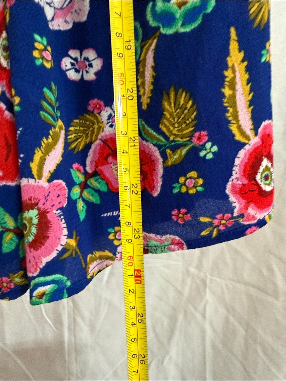 Monteau Navy Blue Floral Off-Shoulder Romper - Picture 6 of 7